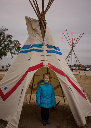 Ashley in her Wolf TeePee