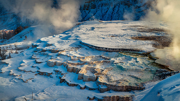 Mamouth  Hot Springs Pano