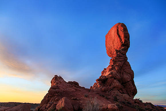 Balanced Rock last light